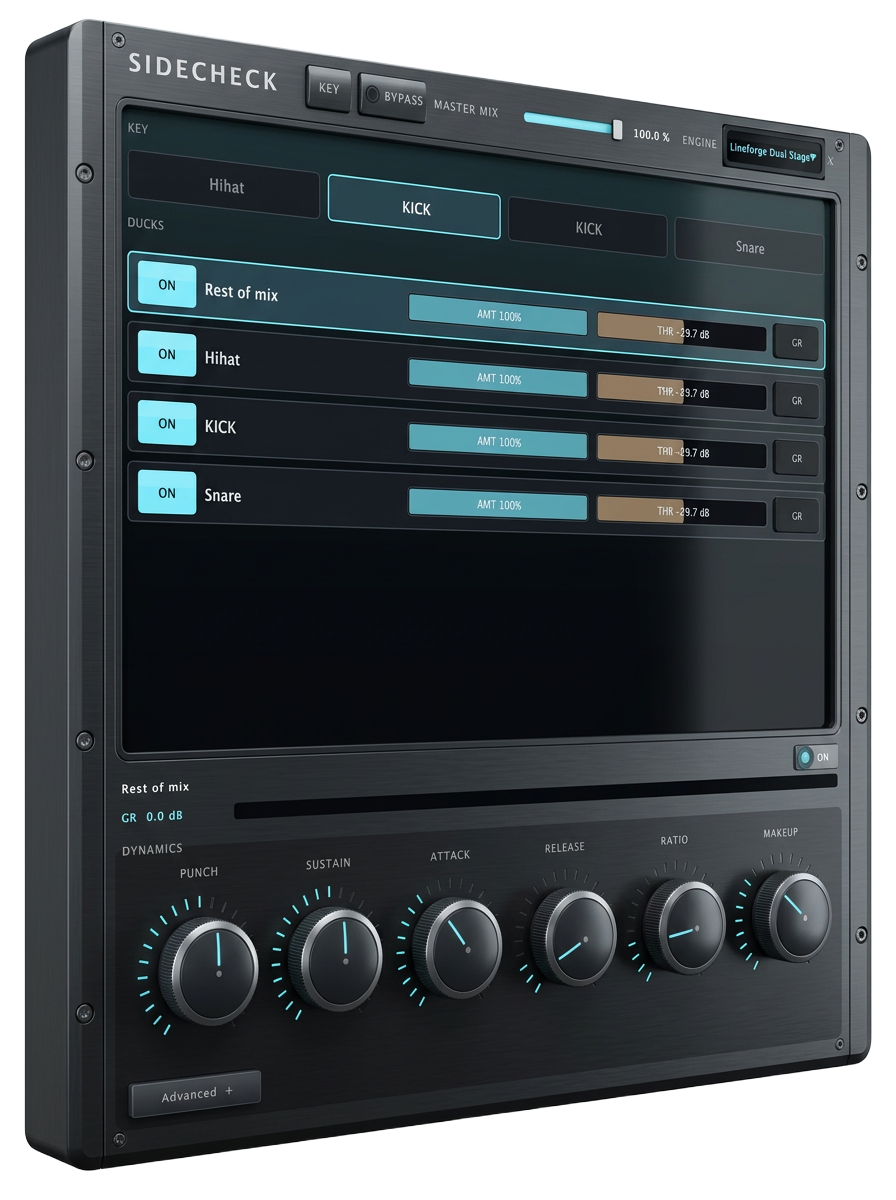GrooveGod Sidecheck modern studio render
